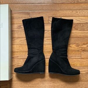 Charles David Black Suede Mogul Boots 8